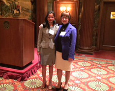 Pictured is accounting student Preet Mann with FEI president Karen Shastri.