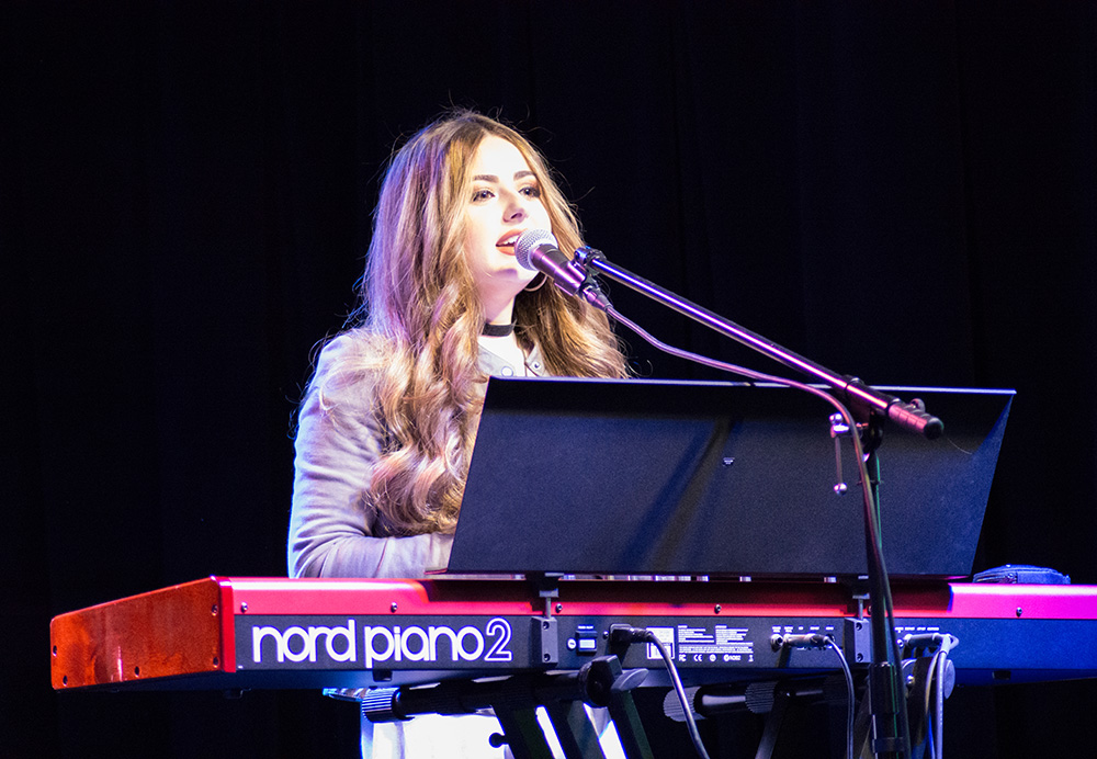 Pictured is Allissa Logsdon performing at the Women Who Rock Contest at iHeart Media. Photo by Brandy Richey.