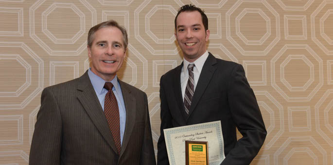 Pictured is Adam Sutermaster, SAEM graduate and Outstanding Graduating Senior for the School of Business. | Photo by Jim Judkis