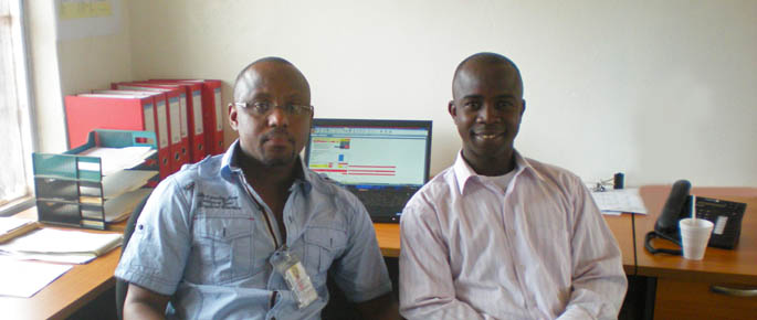 Pictured are international M.B.A. alumni Alphonse Tounkara and Pierre Dominique Traore from Guinea, West Africa. | Photos submitted by Tounkara and Traore