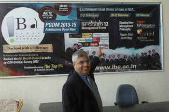 Pictured is Archish Maharaja, Ed.D., M.B.A. program director and assistant professor of business, at Indus Business Academy in Bangalore, India. | Photo submitted by Maharaja