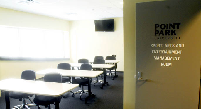 The new Point Park University classroom inside the Stage AE concert venue on Pittsburgh's North Shore. | Photo by Christopher Rolinson