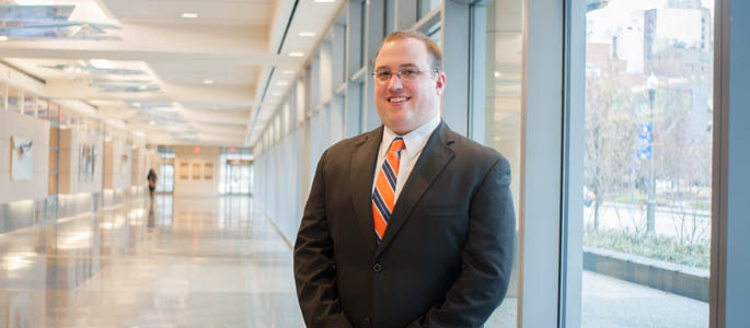 Pictured is accelerated business alumnus Brock Masters, operations manager for PNC - Commercial Client Services. | Photo by Chris Rolinson