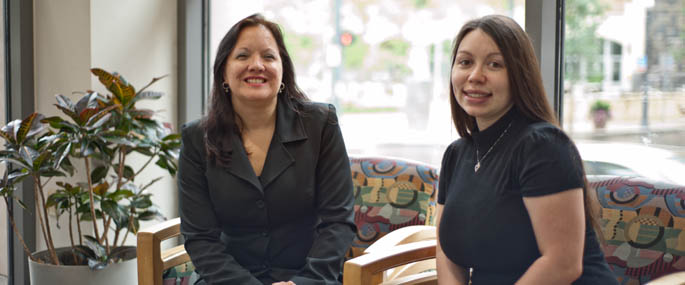 Pictured are accounting students and PICPA scholarship winners Deborah Kostrub Scott and Melinda Brake. | Photo by Chris Rolinson