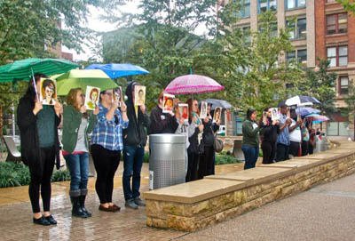 Pictured are Point Park students participating in the