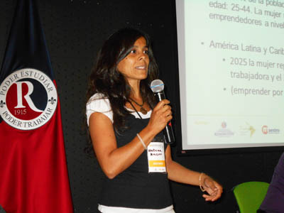 Pictured is Helena Knorr, Ph.D., associate professor of organizational leadership, giving a presentation in Columbia. | Photo submitted by Knorr