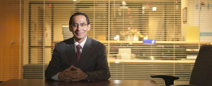 Pictured is Luis Palacios-Salguero, Ph.D., assistant professor of economics and finance.