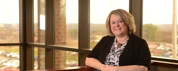 Pictured is M.B.A. alum Pamela Zagar and Medicare Operations Supervisor for CVS. | Photo by Jim Judkis