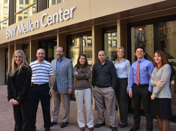 Pictured are Point Park M.B.A. alumni and students who are also Bank of New York Mellon employees.