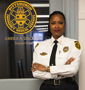 Pictured is public administration student Amera Gilchrist