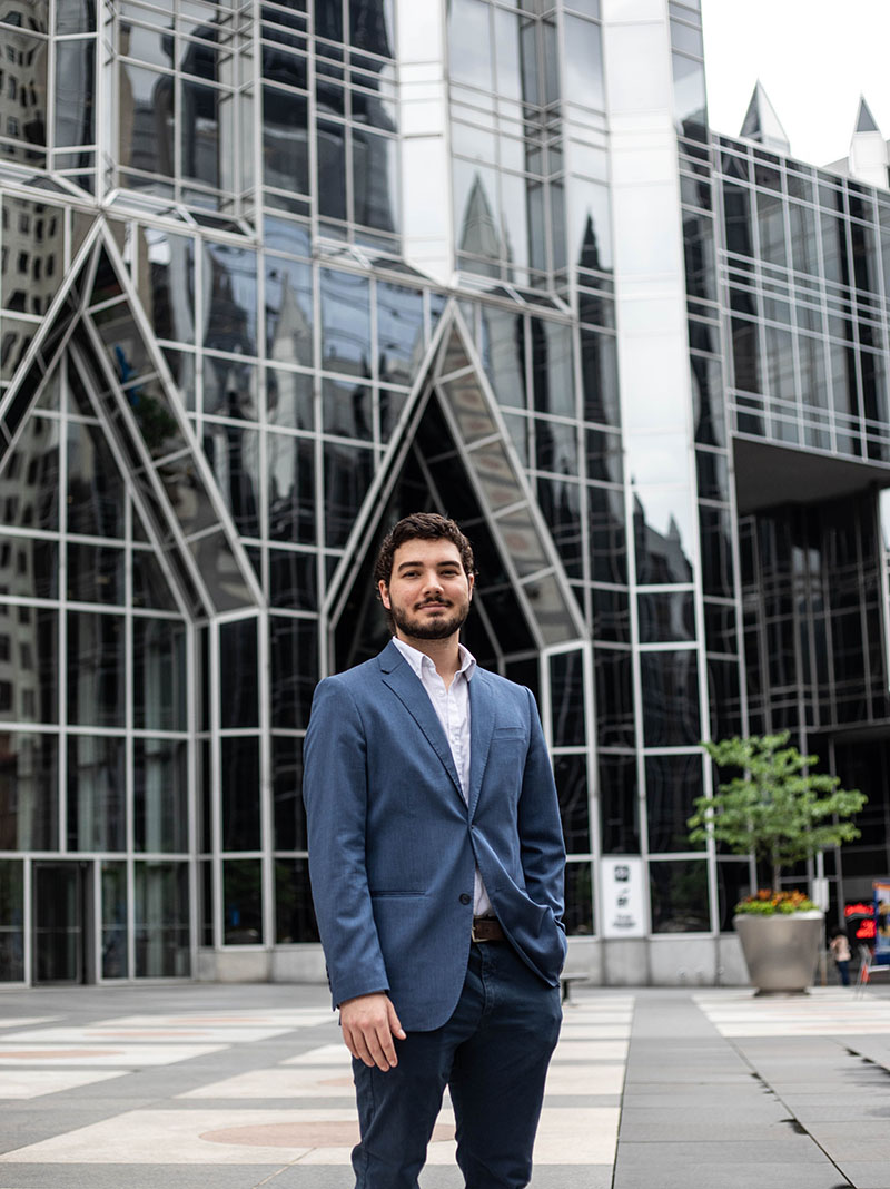 Pictured is business management alumnus and MBA student Andrew Duncan. Photo by Hannah Johnston