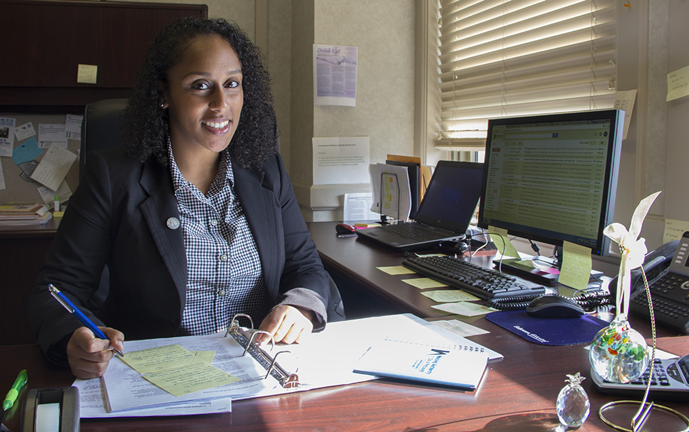 Pictured is MBA alumna Aster Teclay. Photo by Shayna Mendez.