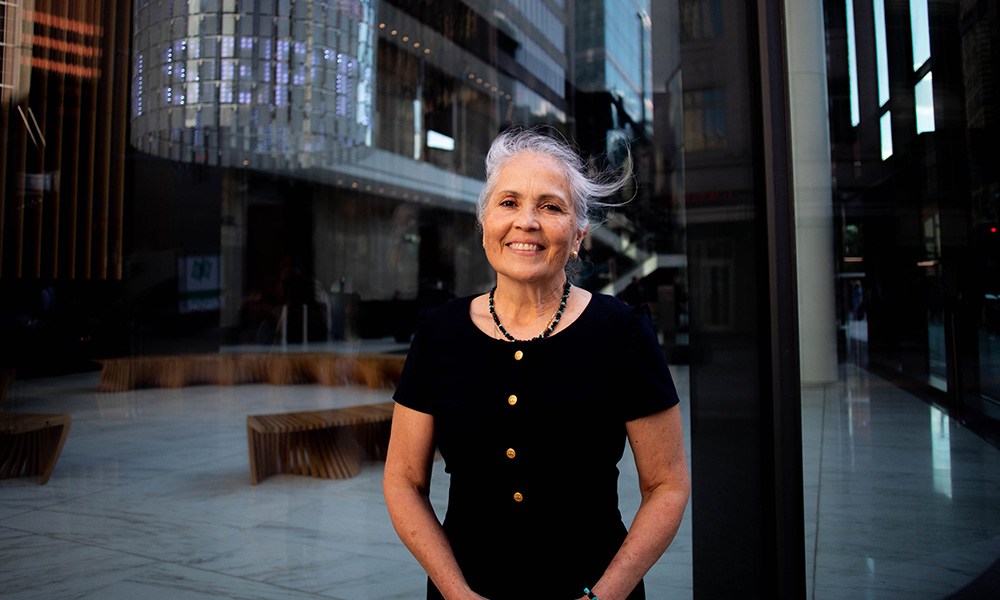 Pictured is MBA alumna Beatrice Contreras at PNC. Photo by Hannah Johnston