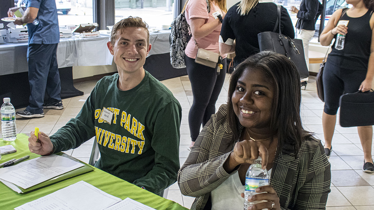 Pictured are Rowland School of Business students at a Women In Industry Speaker Series event. Photo by Alexander Grubbs