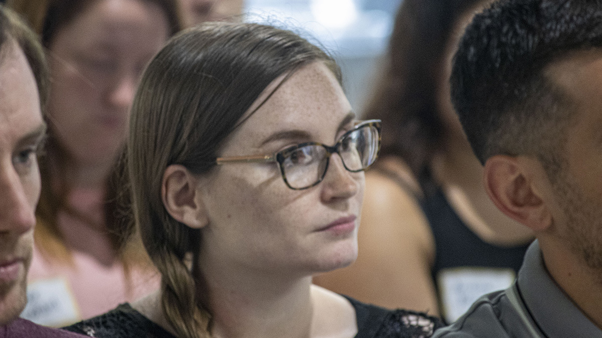 Pictured is the Point Park Women In Industry Speaker Series event with Celeste Suchko, CPA, and Mandy Merchant, CPA, from CliftonAllenLarson. Photo by Alexander Grubbs