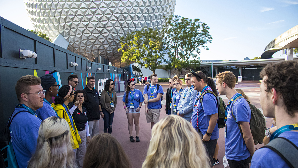 Pictured are Point Park students on the Disney Leadership Seminar trip. Photo by Alexander Grubbs