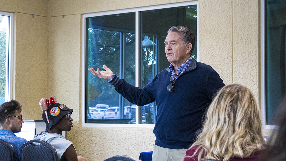 Pictured are Point Park students on the Disney Leadership Seminar trip. Photo by Alexander Grubbs