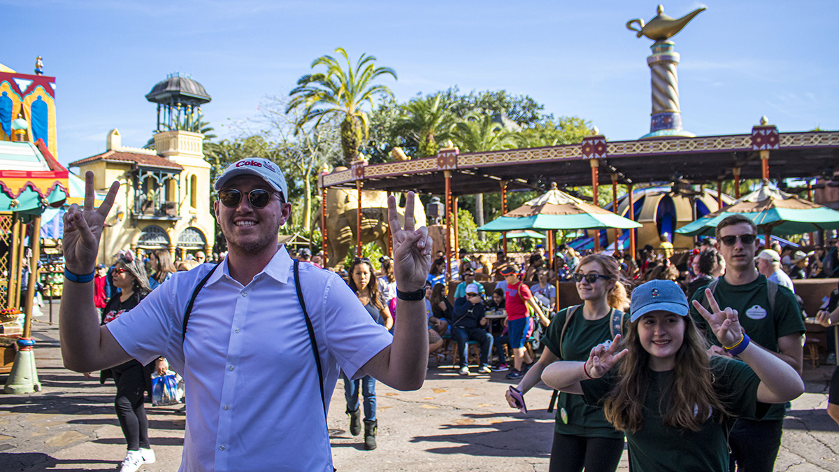 Pictured are Point Park students on the Disney Leadership Seminar trip. Photo by Alexander Grubbs