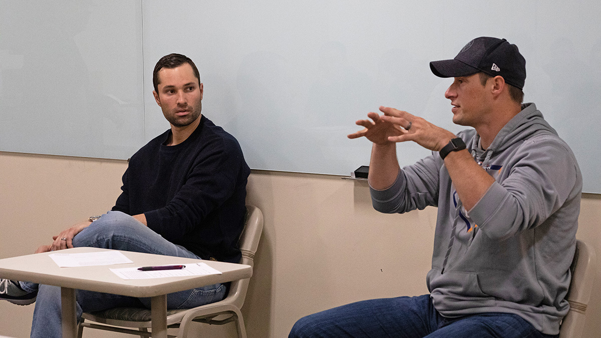 Pictured are MLB players Neil Walker and Don Kelly. Photo by Hannah Johnston