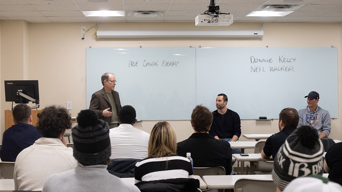 Pictured are MLB players Neil Walker and Don Kelly. Photo by Hannah Johnston