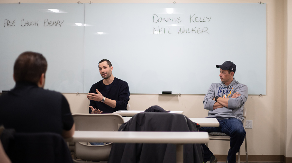 Pictured are MLB players Neil Walker and Don Kelly. Photo by Hannah Johnston