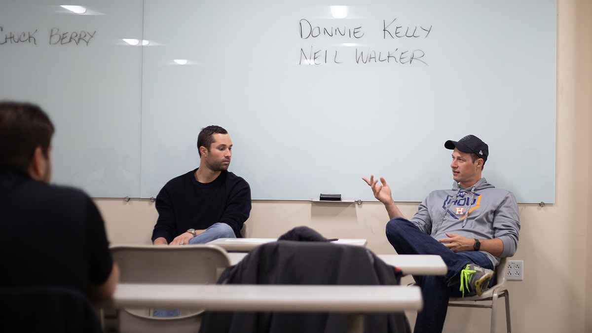Pictured are MLB players Neil Walker and Don Kelly. Photo by Hannah Johnston