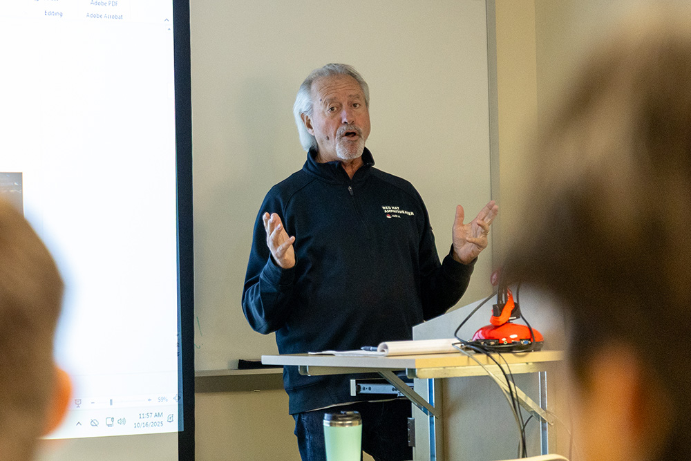 Pictured is Ed Traversari instructing a class.