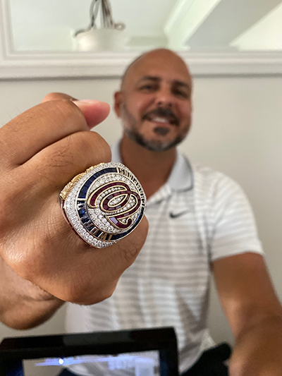 Pictured is SAEM alumnus Fausto Severino with the Washington Nationals World Series Championship ring.