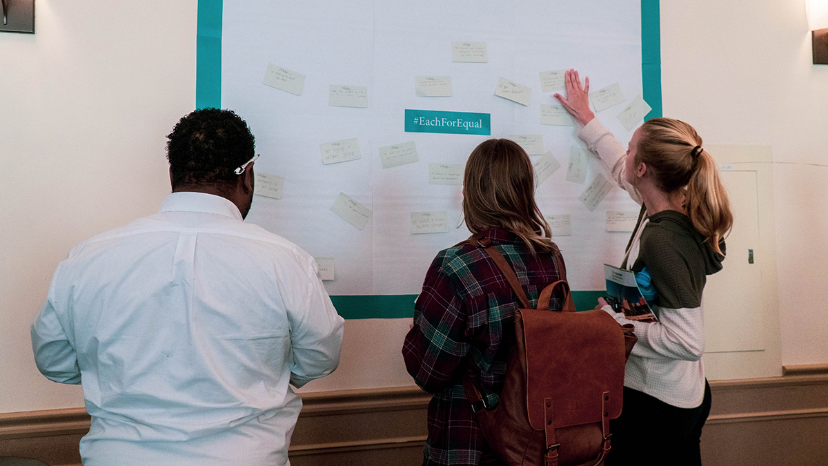 Pictured is the 2020 International Women's Day event at Point Park University. Photo by Emma Federkeil.