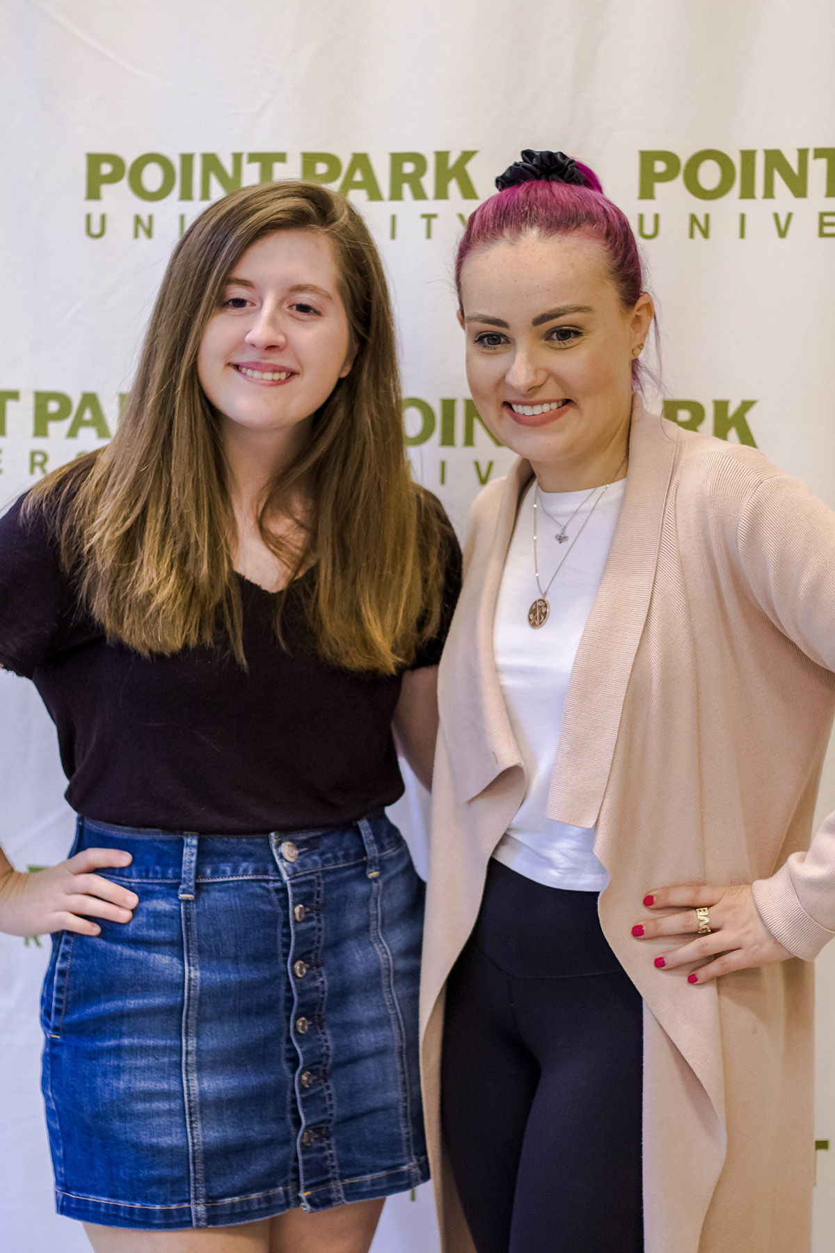 Pictured is YouTube sensation Molly Burke at Point Park University. Photo by Anna Wolf