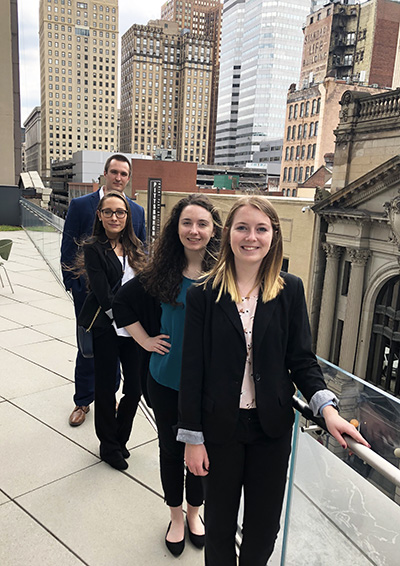 L to R: Ryan Bytzura, Lynn Gasiorowski, Jenna Herman and Madeline King. File photo.