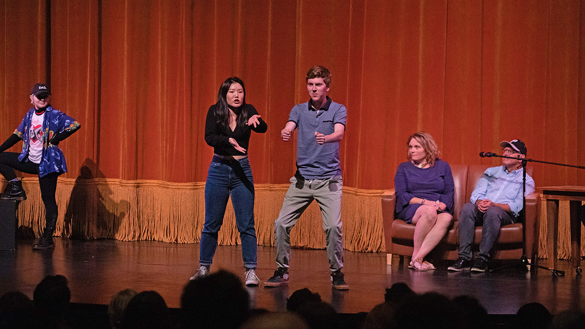 Pictured is the Point Blank Comedy Club event on Oct. 5, 2019. Photo by Hannah Johnston