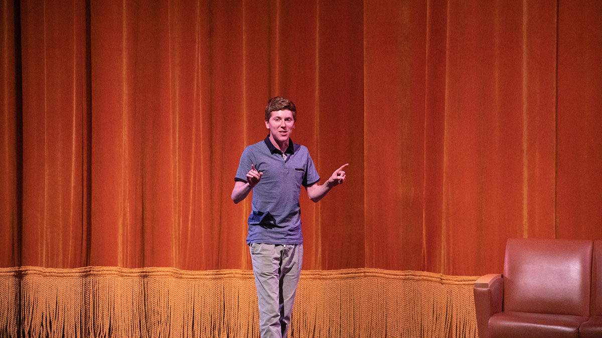 Pictured is the Point Blank Comedy Club event on Oct. 5, 2019. Photo by Hannah Johnston