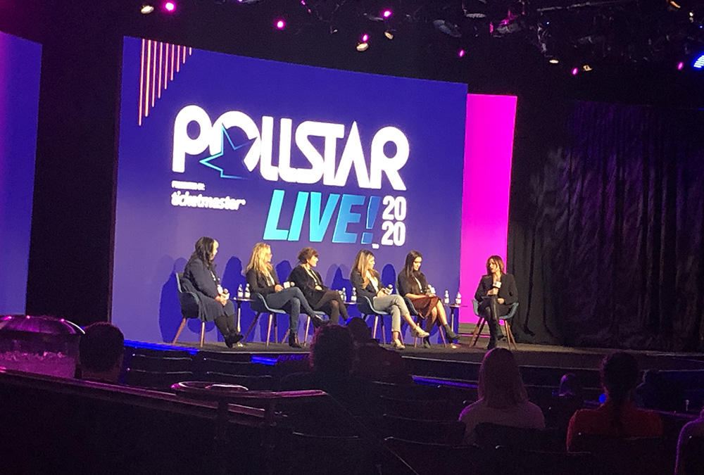 Pictured are SAEM students at the Pollstar LIVE 2020 conference.