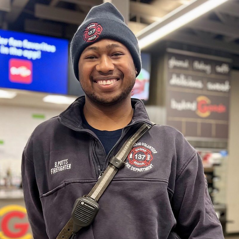 Pictured is Bradley Potts, a public administration major from Point Park University. 
