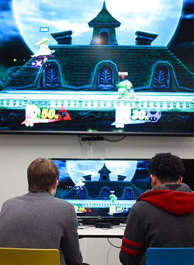 Pictured are esports students. Photo by Hannah Johnston