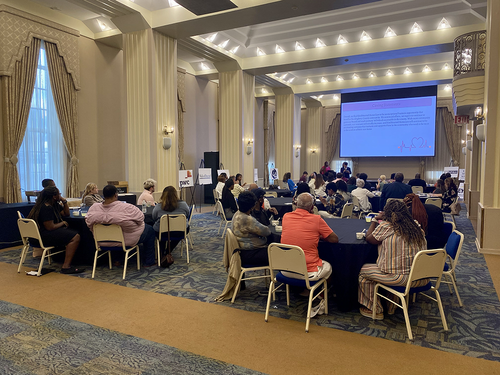 Pictured are ACAP participants and their families at the closing ceremony in Lawrence Hall Ballroom. Photo by Nicole Chynoweth.