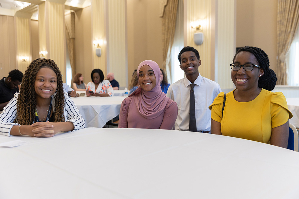 ACAP students pose for a photo during the ACAP closing ceremony. Photo by John Altdorfer.