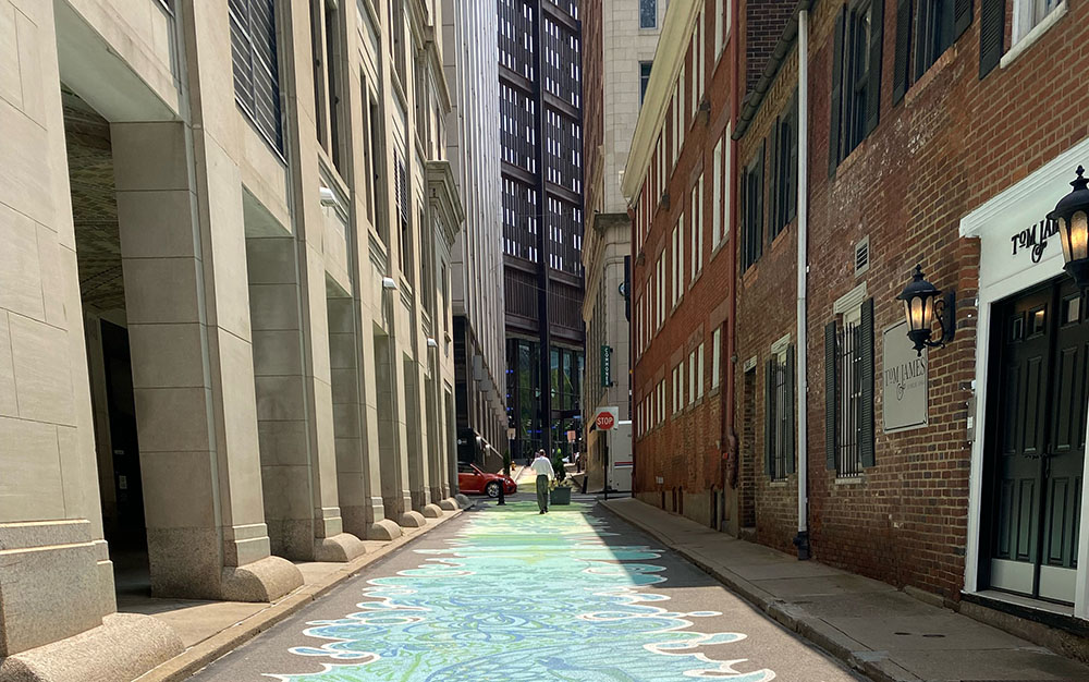 Pictured is an alleyway in Pittsburgh. Photo by Heather Starr Fiedler. 
