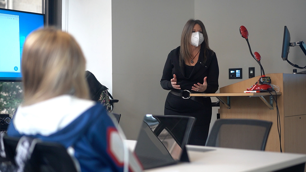 Pictured is Professor Dorene Ciletti. Photo by Randall Coleman.