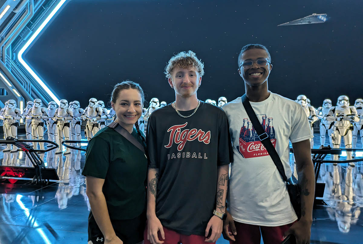 Pictured are Danielle Eggert, Austin Riggs and Matthew Harris at Star Wars: Galaxy's Edge. Submitted photo.