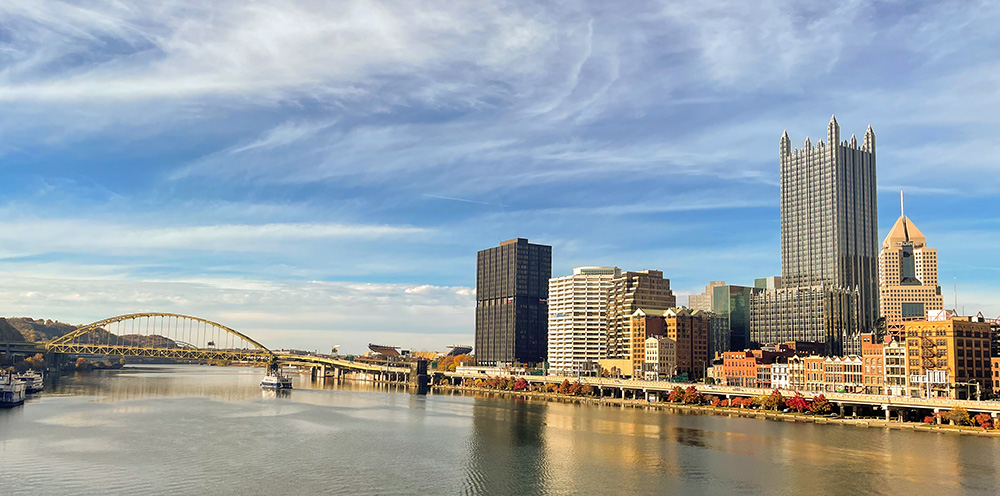 Pictured is Downtown Pittsburgh during the daytime. Photo by Natalie Caine.