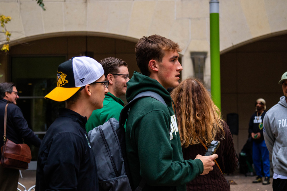 Students celebrating school spirit at the Follow the Herd pep rally.