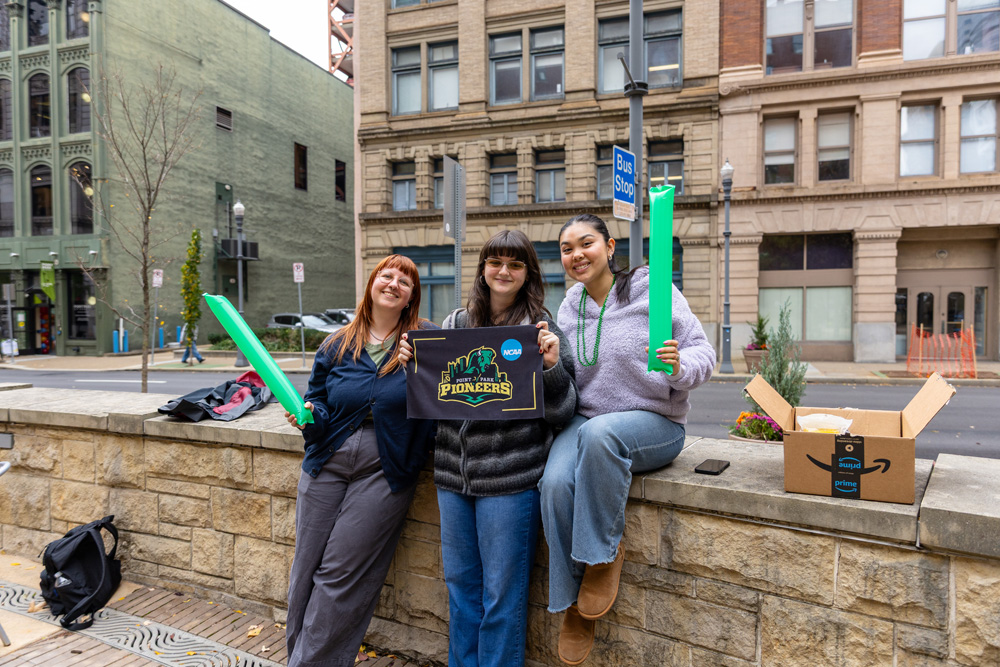 Students celebrating school spirit at the Follow the Herd pep rally.