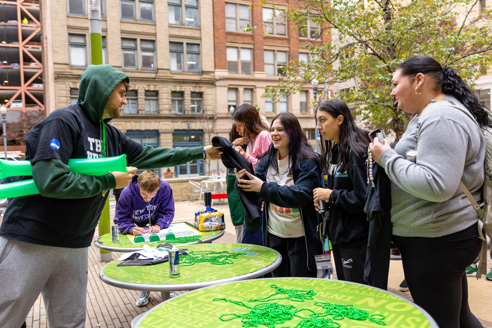Students celebrating school spirit at the Follow the Herd pep rally.