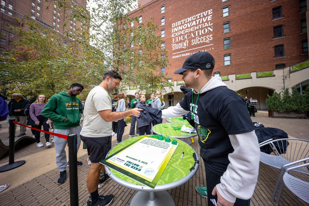 Students celebrating school spirit at the Follow the Herd pep rally.
