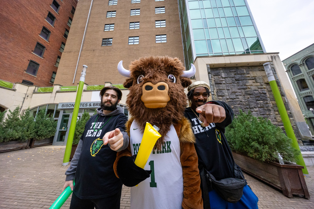 Students celebrating school spirit at the Follow the Herd pep rally.