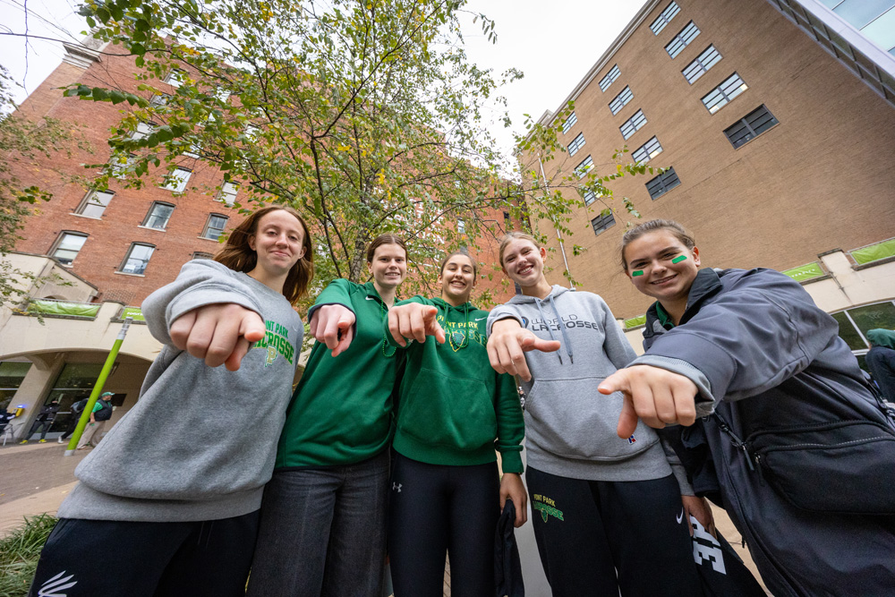 Students celebrating school spirit at the Follow the Herd pep rally.