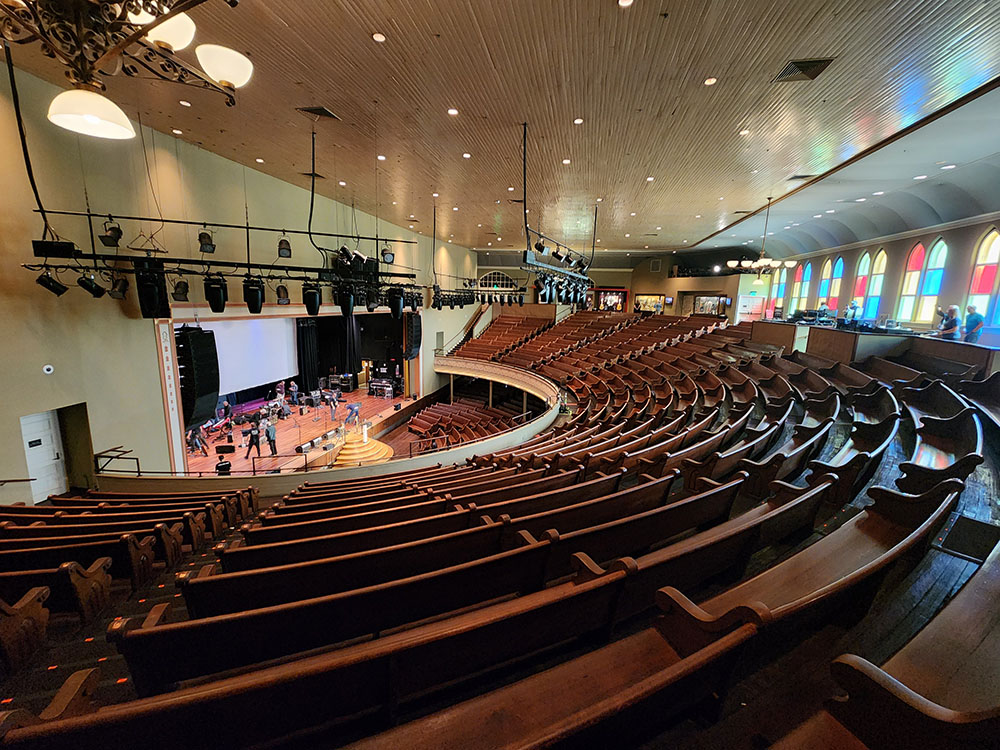 Pictured is the interior of the Ryman Auditorium. Photo courtesy of Arianna Sanker.