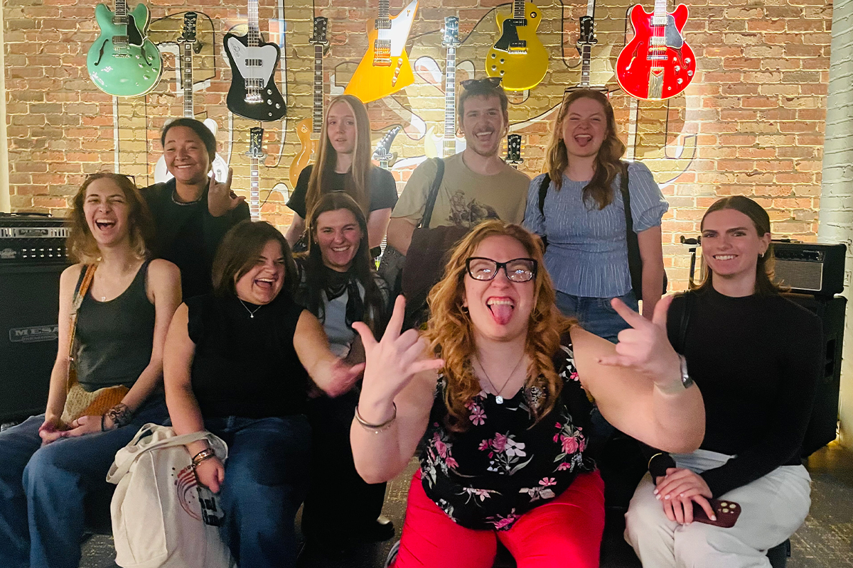 Students pose for a photo in Nashville, Tennessee. 